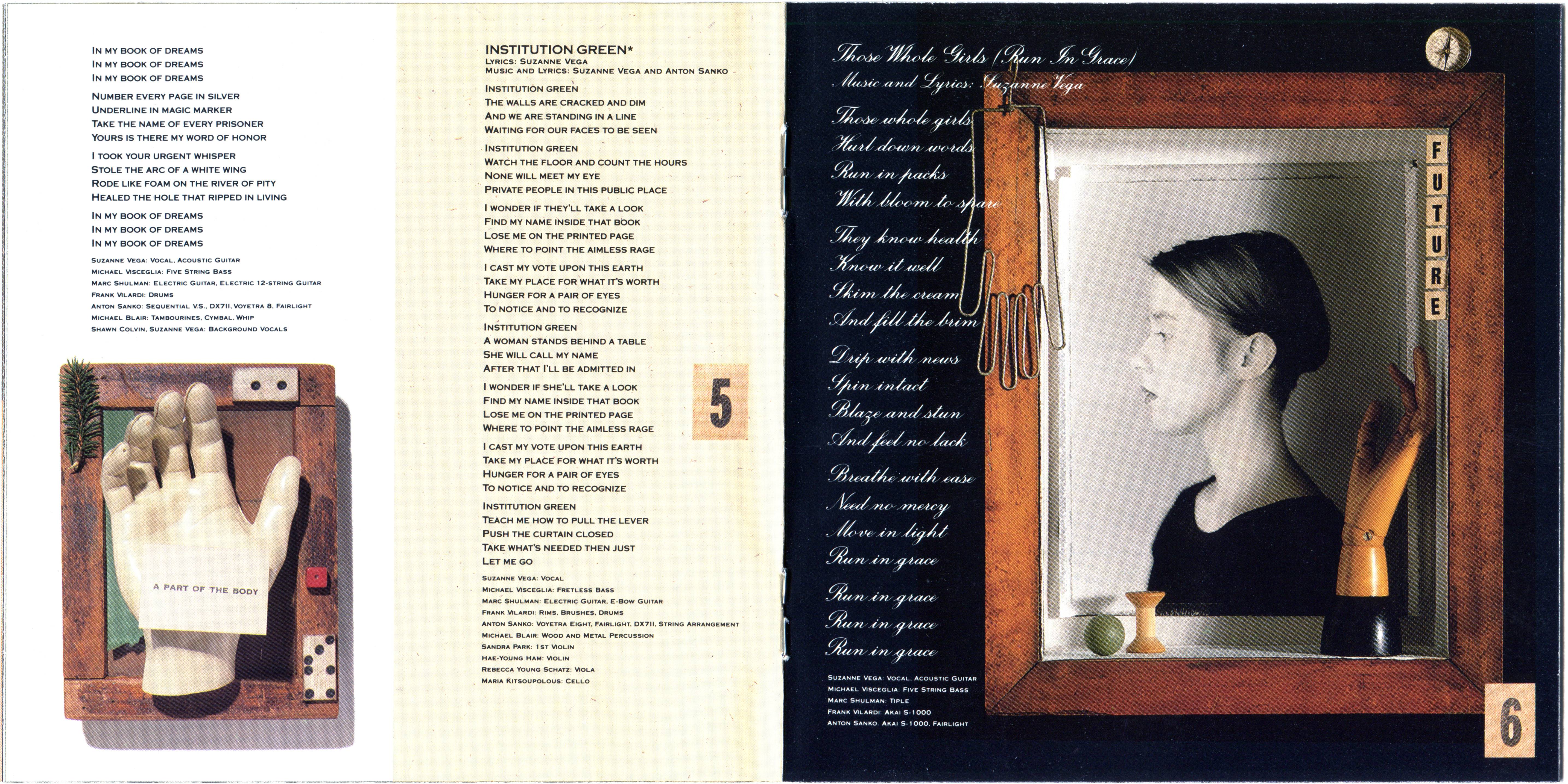 Suzanne Vega  Days Of Open Hand : Booklet 4